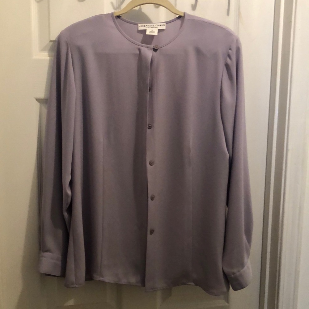 Long sleeve blouse purple size 12